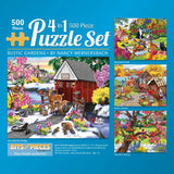 Rustic Gardens 4in1 Multipack Jigsaw Puzzle Bundle by Nancy Wernersbach