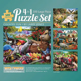 Country Fun 4in1 Multipack Jigsaw Puzzle Bundle by Larry Jones