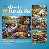 Country Fun 4in1 Multipack Jigsaw Puzzle Bundle by Larry Jones