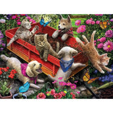 Set of 4 Larry Jones 300 Large Piece Jigsaw Puzzles Bits and Pieces