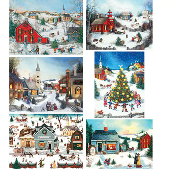 Set of 6 Linda Nelson 300 Large Piece Jigsaw Puzzles