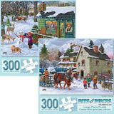 Preboxed Set of 2 Joseph Burgess 300 Large Piece Jigsaw Puzzles