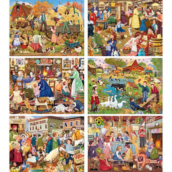 Set of 6 Rosiland Solomon 500 Piece Puzzles