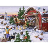 Set of 4 Joseph Burgess 1000 Piece Winter Jigsaw Puzzles Bits and Pieces