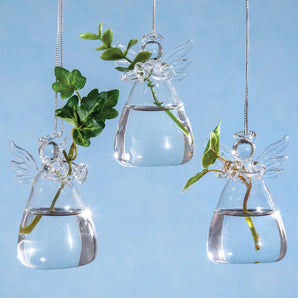 Glass Angel Bud Vases