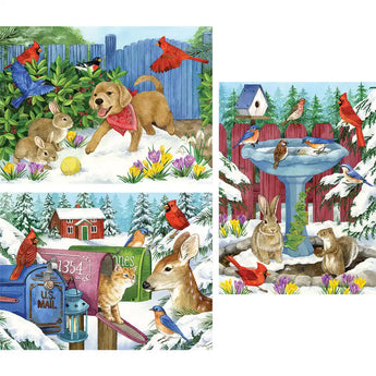 Set of 3 Jane Maday 1000 Piece Puzzles