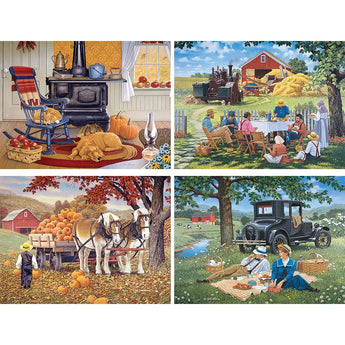 Simpler Times 4in1 Multipack Jigsaw Puzzle Bundle by John Sloane