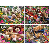 Set of 4 Larry Jones 500 Piece Jigsaw Puzzles