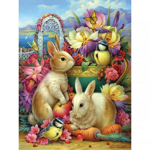 Rabbits In the Garden Jigsaw Puzzle