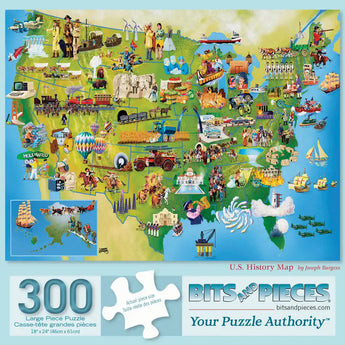 US History Map 300 Large Piece Jigsaw Puzzle