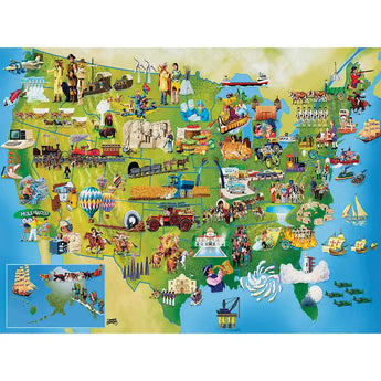 US History Map 500 Piece Jigsaw Puzzle