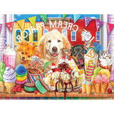 Ice Cream Parlour Pups 300 Large Piece Jigsaw Puzzle