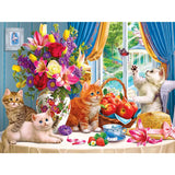 Fluffy Kittens In the Living Room Jigsaw Puzzle