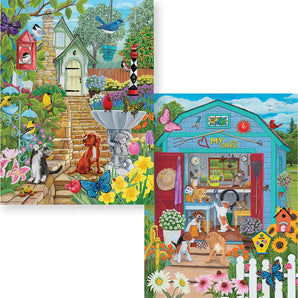 Set of 2: Kathy Bambeck 300 Large Piece Jigsaw Puzzles