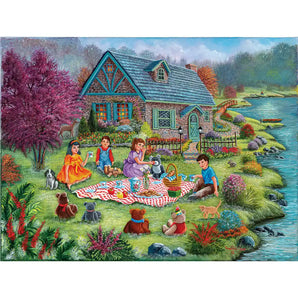 Picnic At Lakewood College Jigsaw Puzzle