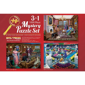 Murder Mystery 3in1 Multipack Jigsaw Puzzle Bundle by Gene 