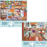 Set of 2 Tracy Hall 300 Large Piece Jigsaw Puzzles