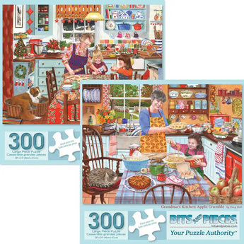 Set of 2 Tracy Hall 300 Large Piece Jigsaw Puzzles