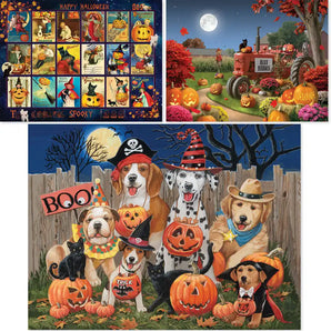 Set of 3 Halloween Jigsaw Puzzles