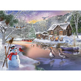 Winter Cabin 1000 Piece Jigsaw Puzzle