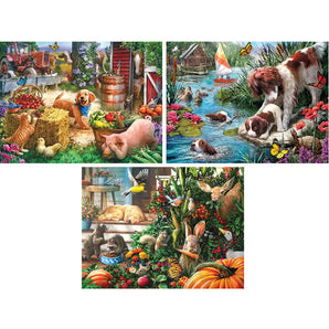 Set of 3 Larry Jones Jigsaw Puzzles