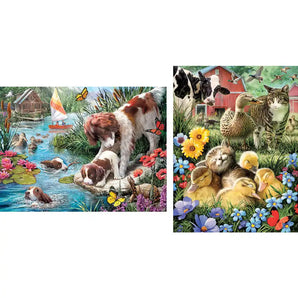 Set of 2: Larry Jones 500 Piece Jigsaw Puzzles