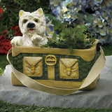 Westie in Woven Handbag Planter