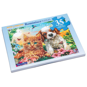 Kitten and Puppy Extra Large Piece Reminisce Jigsaw Puzzle