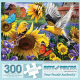 Goldfinches In the Sunflowers Jigsaw Puzzle