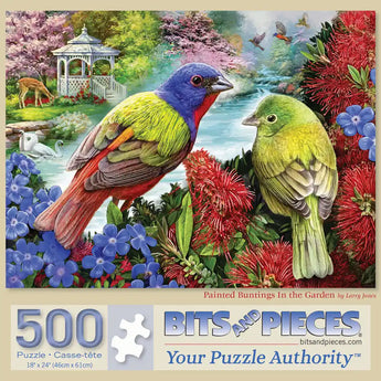 Painted Buntings In the Garden Jigsaw Puzzle