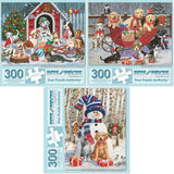 Set of 3 William Vanderdasson Holiday Fun Jigsaw Puzzles