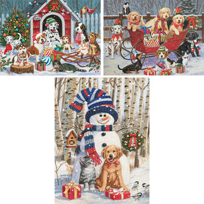 Set of 3 William Vanderdasson Holiday Fun Jigsaw Puzzles