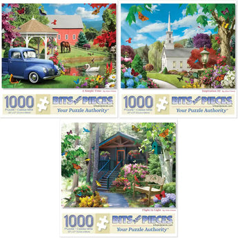 Set of 3 Alan Giana 1000 Piece Jigsaw Puzzles