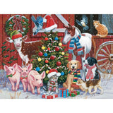 Festive Farm Friends 300 Large Piece Jigsaw Puzzle