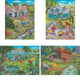 Set of 4  Christine Carey Jigsaw Puzzles