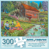 Picnic By The Old Mill Jigsaw Puzzle