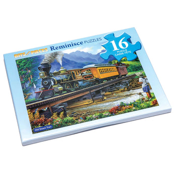 Old Steam Train Extra Large Piece Reminisce Jigsaw Puzzle