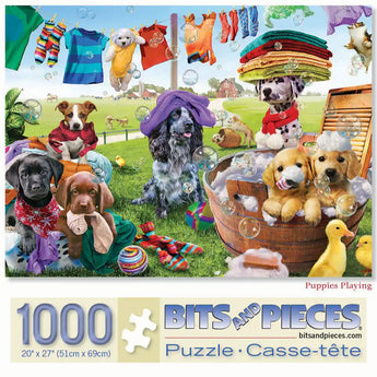 Puppies Playing Jigsaw Puzzle