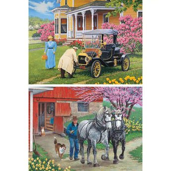 Set of 2 John Sloane 1000 Piece Jigsaw Puzzles 