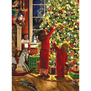 Children Decorating the Christmas Tree Jigsaw Puzzle