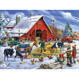 Christmas In the Farmyard Jigsaw Puzzle