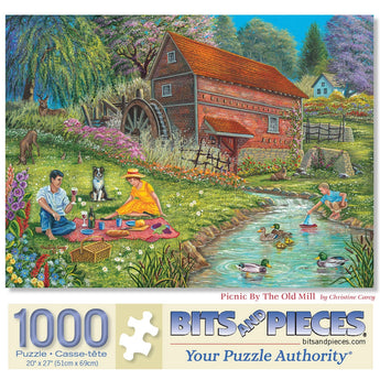 Picnic By The Old Mill Jigsaw Puzzle