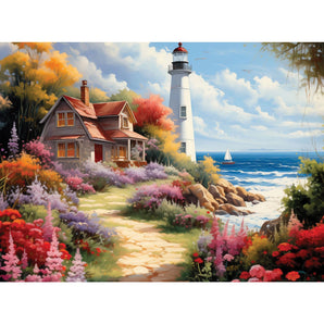 Sandy Road Lighthouse Jigsaw Puzzle