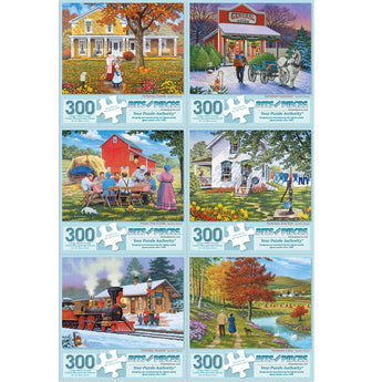 Set of 6 John Sloane Jigsaw Puzzles