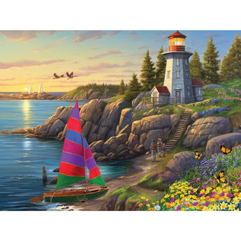 Lighthouse On The Hill Jigsaw Puzzle