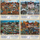 Set of 4 Debbi Wetzel Jigsaw Puzzles