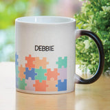 Personalized Puzzlers Color Changing Mug