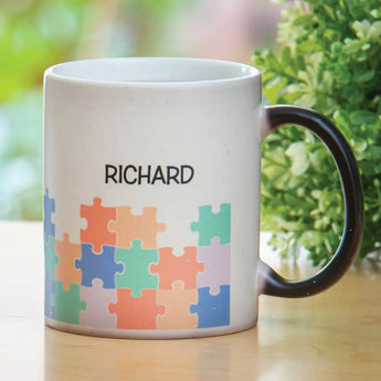 Personalized Puzzlers Color Changing Mug