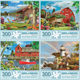 Set of 4  Alan Giana Summer Jigsaw Puzzles