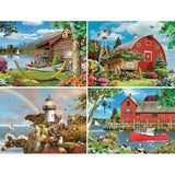 Set of 4  Alan Giana Summer Jigsaw Puzzles